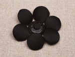30L Silk Satin Covered Buttons - Black