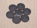 24L Thin rim - Polyester Buttons - Mid Grey