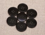 24L Thin rim - Polyester Buttons - Black