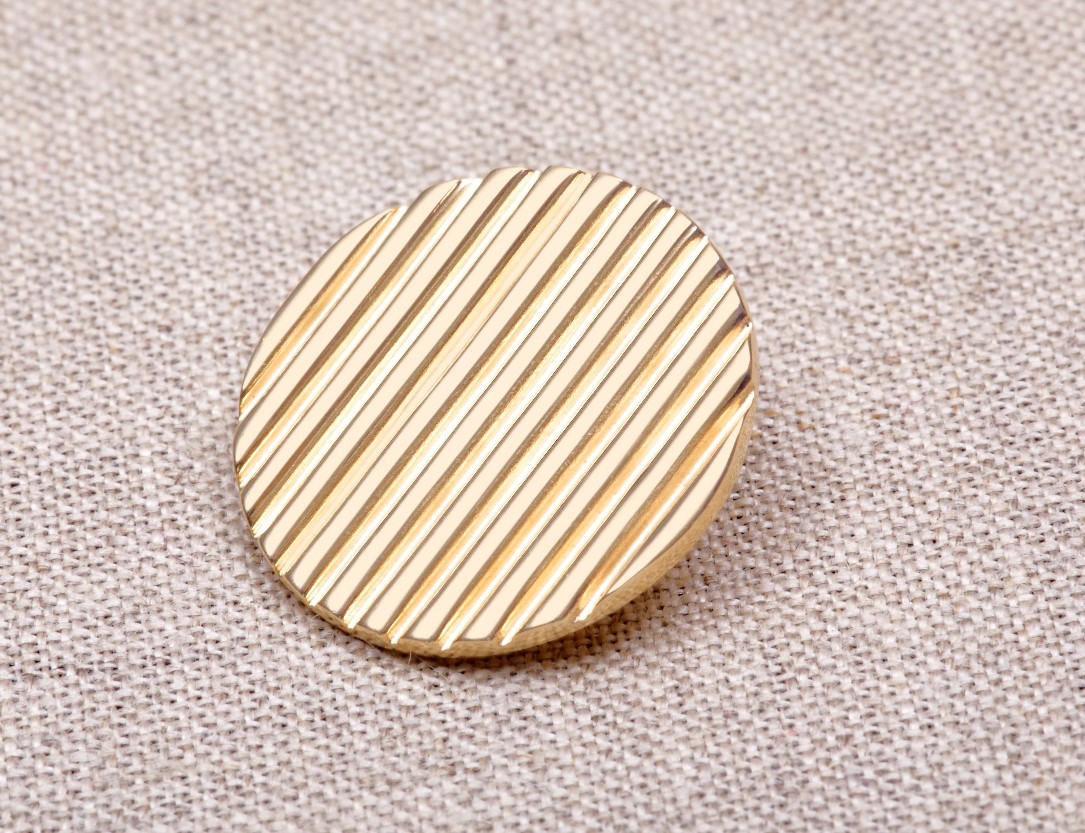 5. Tapestry Weave 9ct Gold Button - The Lining Company Blog