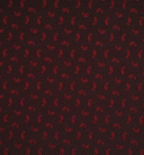 Silk Facing Wine Tadpole Paisley