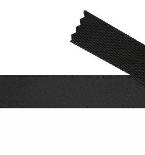 Silk Satin/Cord Reversible Split Braid Black 16mm