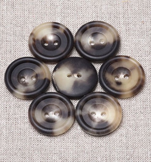 Unpolished 2 hole Horn Buttons