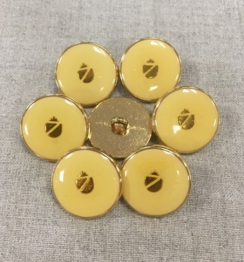 22L Enamel Buttons with Shield Crest