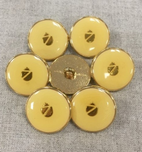 30L Enamel Buttons with Shield Crest