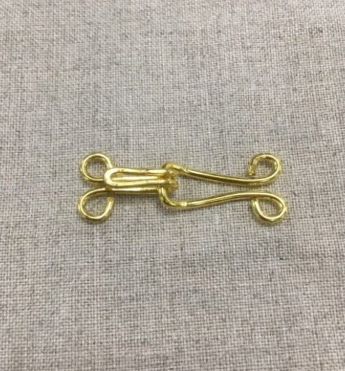 Brass Military Hook and Eye