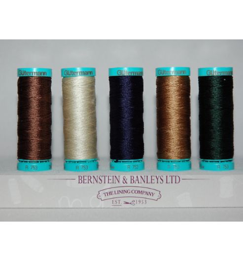 100% Silk Buttonhole Twist 30m Reels