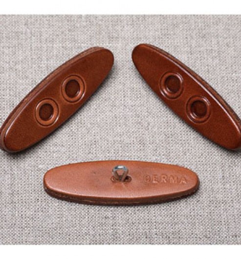 Leather Elliptical Buttons