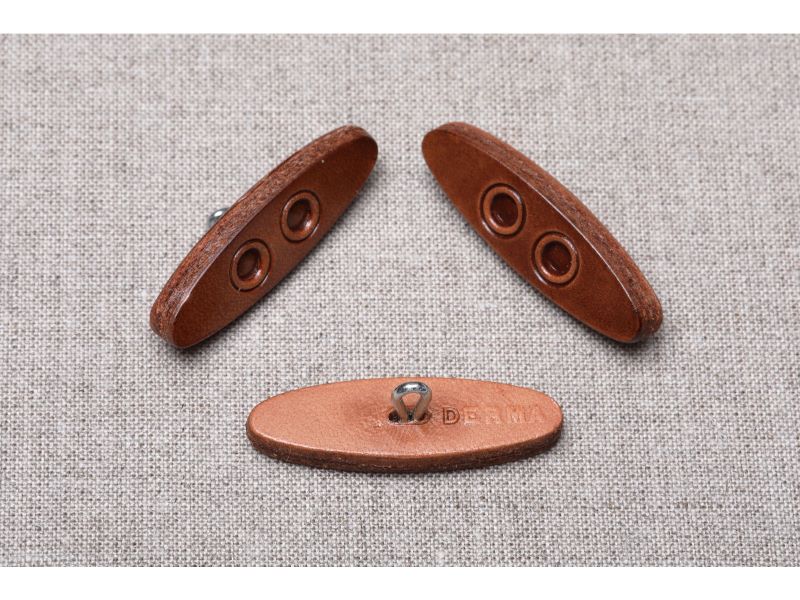 Leather Elliptical Buttons - The Lining Company