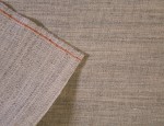 75cm Wool/Hair Canvas - Natural with Orange Edge