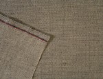 75cm Wool/Hair Heavy Weight Canvas - Natural with Blue/Red Edge