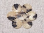 23L Dull Horn Buttons 2 hole - Col. 19 Light 25% Mottled