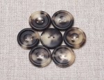 23L Dull Horn Buttons 2 hole - Col. 19 Medium 50% Mottled