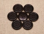 23L Polished Horn Button 4 hole - Navy