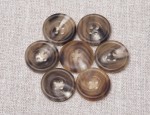 23L Dull Horn Buttons 4 hole - Col. 7 1/2 Tigers Eye
