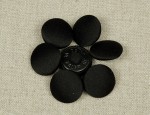 22L Silk Satin Covered Buttons - Black