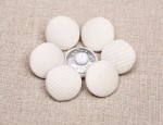 22L Silk Cord Covered Buttons - Ivory