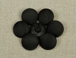 22L Silk Cord Covered Buttons - Black
