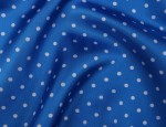 100% Viscose Twill - Caribbean Blue Polka Dot