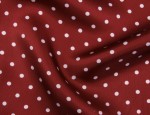100% Viscose Twill - Wine Polka Dot