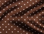 100% Viscose Twill - Chocolate Polka Dot