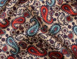 100% Viscose Twill - Retro Paisley