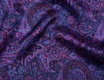 100% Viscose Twill - Blue/Mauve Paisley