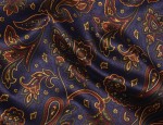 100% Viscose Twill - Navy Paisley