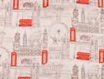 100% Viscose Twill - London Skyline