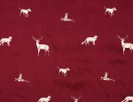 100% Viscose Heavy Twill - Wine Hunt Design 210 glm