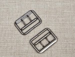 2 Prong Waistcoat Buckle - Gunmetal