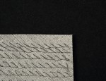 90cm Collar Felt with Bias Linen Collar Canvas - Black