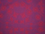 140cm Jacquard Cupro Lining - Blue/Red Old English Rose