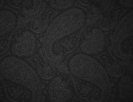 140cm Jacquard Cupro Lining - Black Paisley