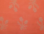 Exclusive Jacquard Cupro design linings - Red/Green-Thistle