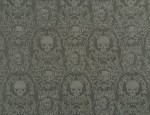 140cm Jacquard Cupro Lining - Mid Grey Skulls