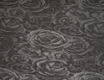 140cm Jacquard Cupro Satin Lining - Silver Velvet Rose