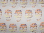 100% Viscose Twill - Silver Skulls