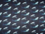 100% Viscose Twill - Shark Attack