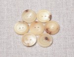 30L Dull Horn Buttons 2 hole - Col. 2 Natural with Fleck