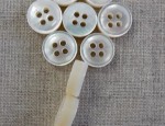 16L MOP Buttons 4mm Thick - White