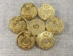 24L Vintage Button with Wreath Crest - Gilt