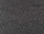 140cm Jacquard Cupro Lining - Grey/Black Paisley