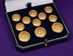 11 Pce Horse Head Blazer Button Set SB - Gilt