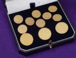 11 Pce Crosscut Blazer Button Set - Gilt