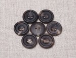 30L Dull Horn Buttons 2 hole - Col. 8 Brown