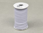 6mm 8 Cord Elastic - White