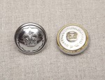 23mm Ayrshire Yeomanry with QE II Crown Button - Silver