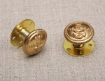 17mm Royal Canadian Navy Officers Roped Rim with QE II Crown Button - Brass