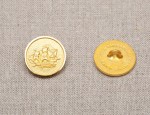 16mm English Sailing Vessel Button - Gilt